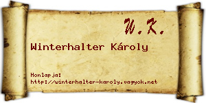 Winterhalter Károly névjegykártya